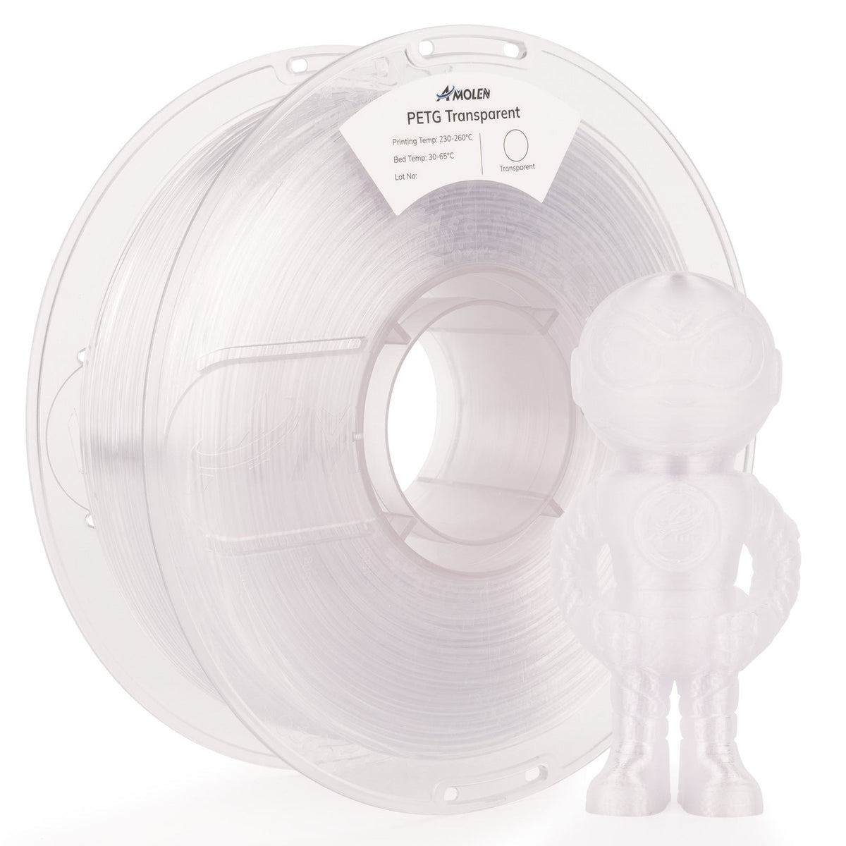 AMOLEN PETG Transparent — Sky Blue colorway spool