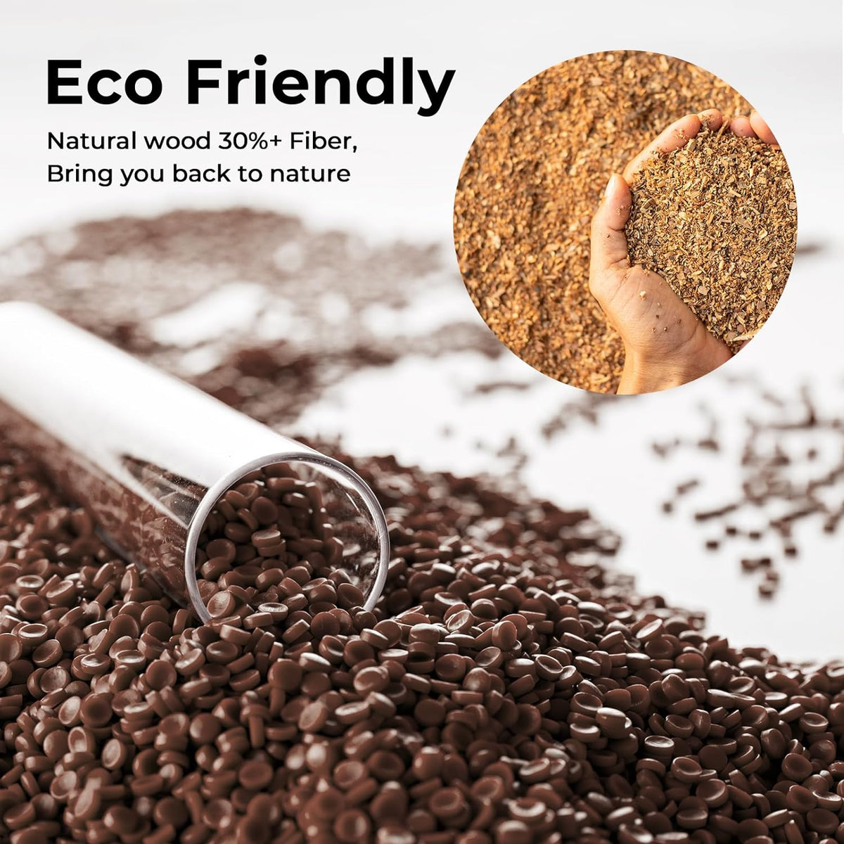 AMOLEN Wood PLA variety pack all colorways display — natural wood tones and grain textures