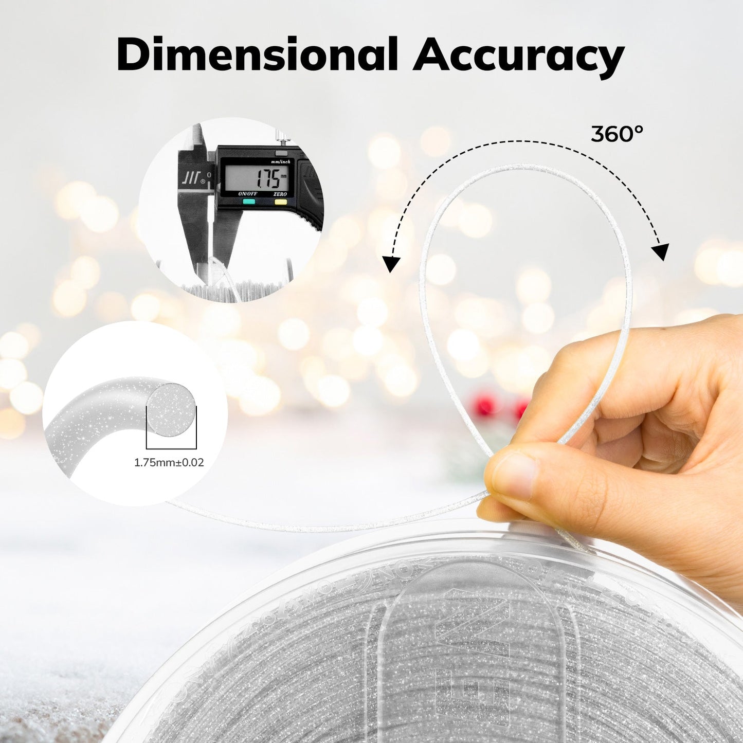 Amolen Shiny Glitter PLA 1.75mm – compatible with most FDM 3D printers