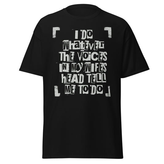 Sarcastic marriage humor shirt in black cotton by VectorDesignsArizona.