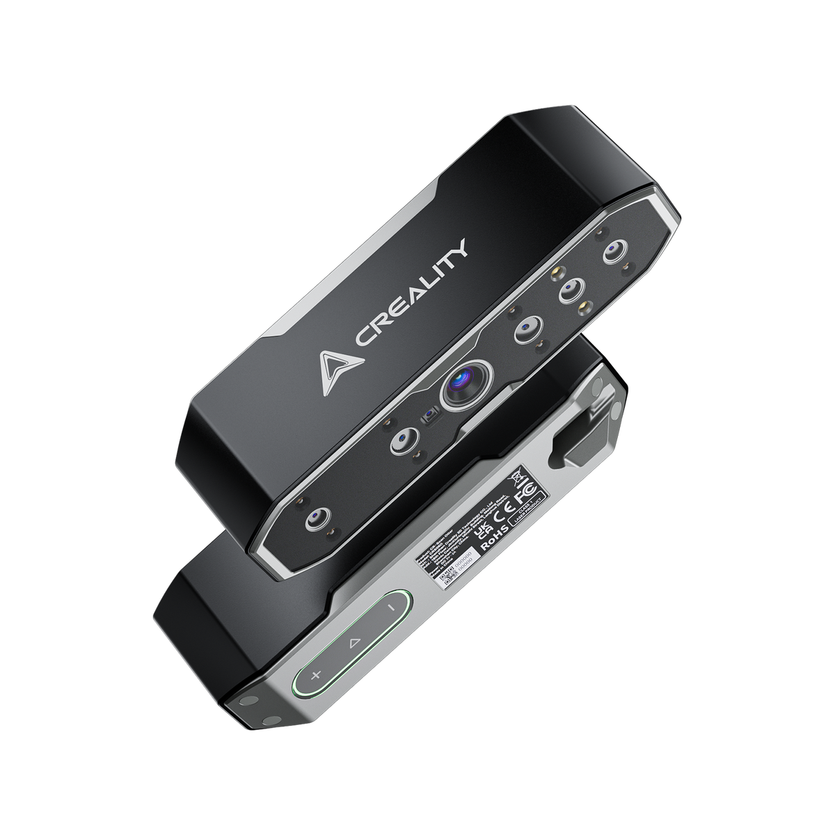 Creality CR-Scan Otter side profile view showing scanner dimensions and ergonomic handheld form factor