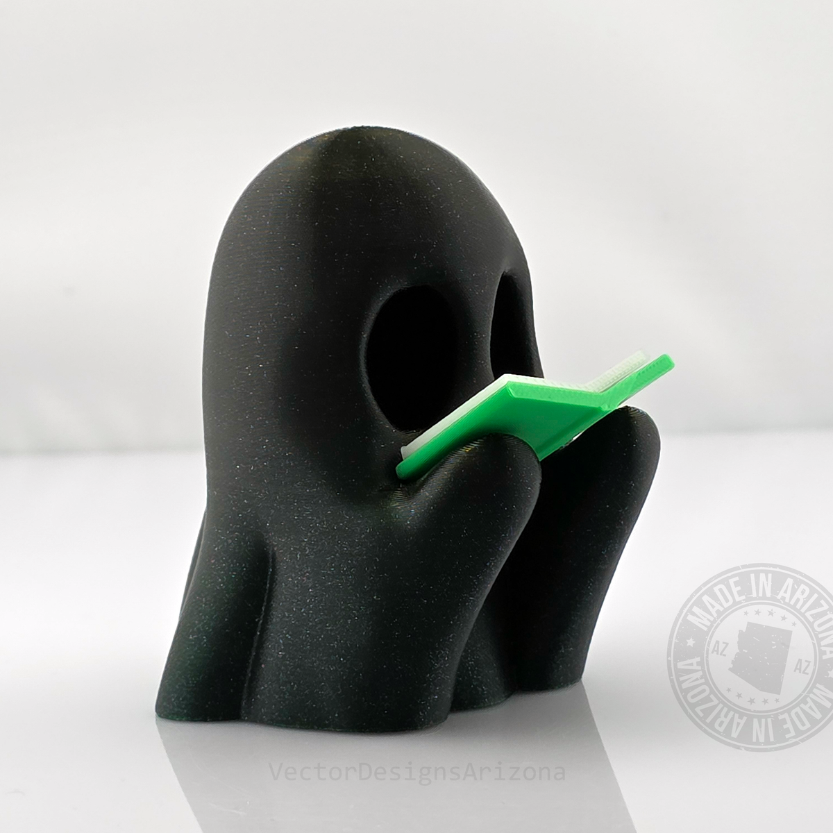 Mystic Green Reading Ghost T-Light figurine