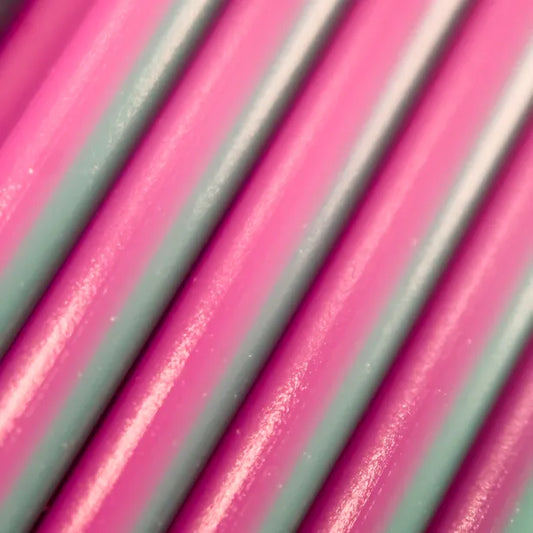 Cookiecad Mermaid Mixer PLA filament close-up – green purple color mixing