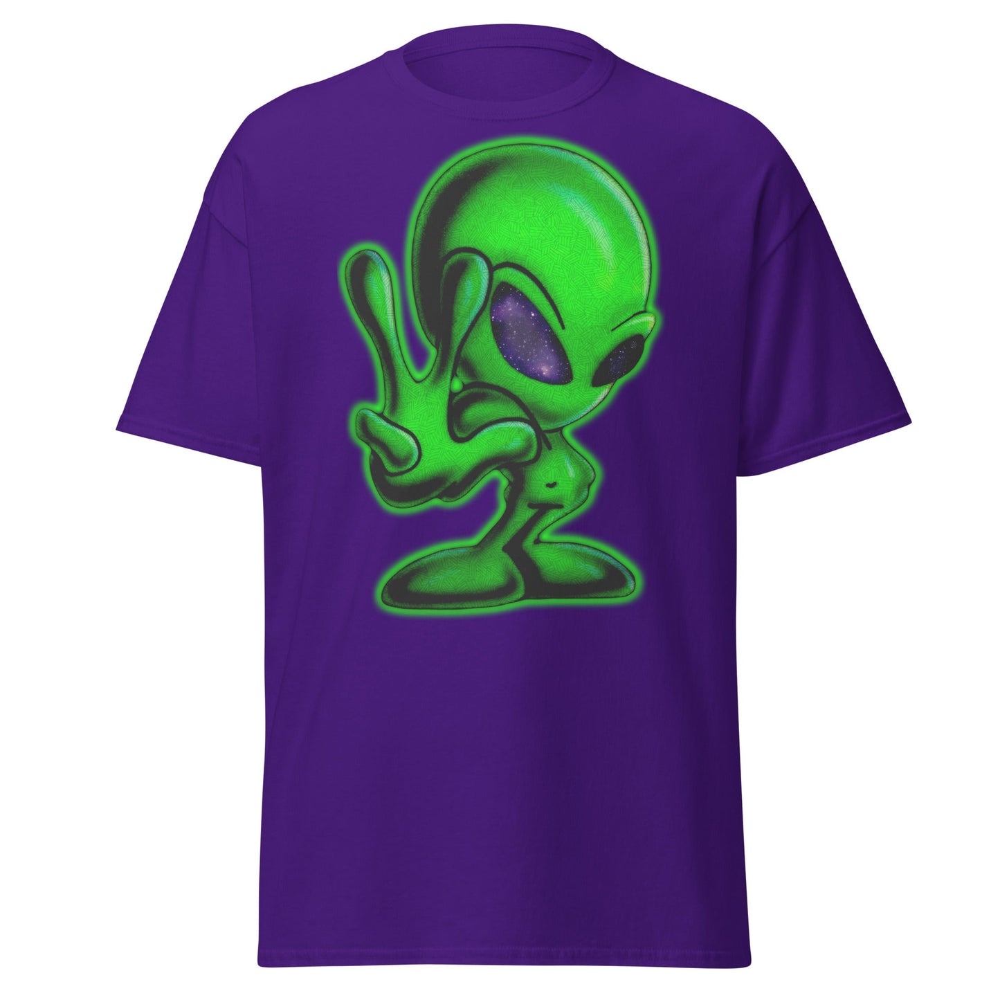 peace alien graphic t-shirt retro space design VectorDesignsArizona