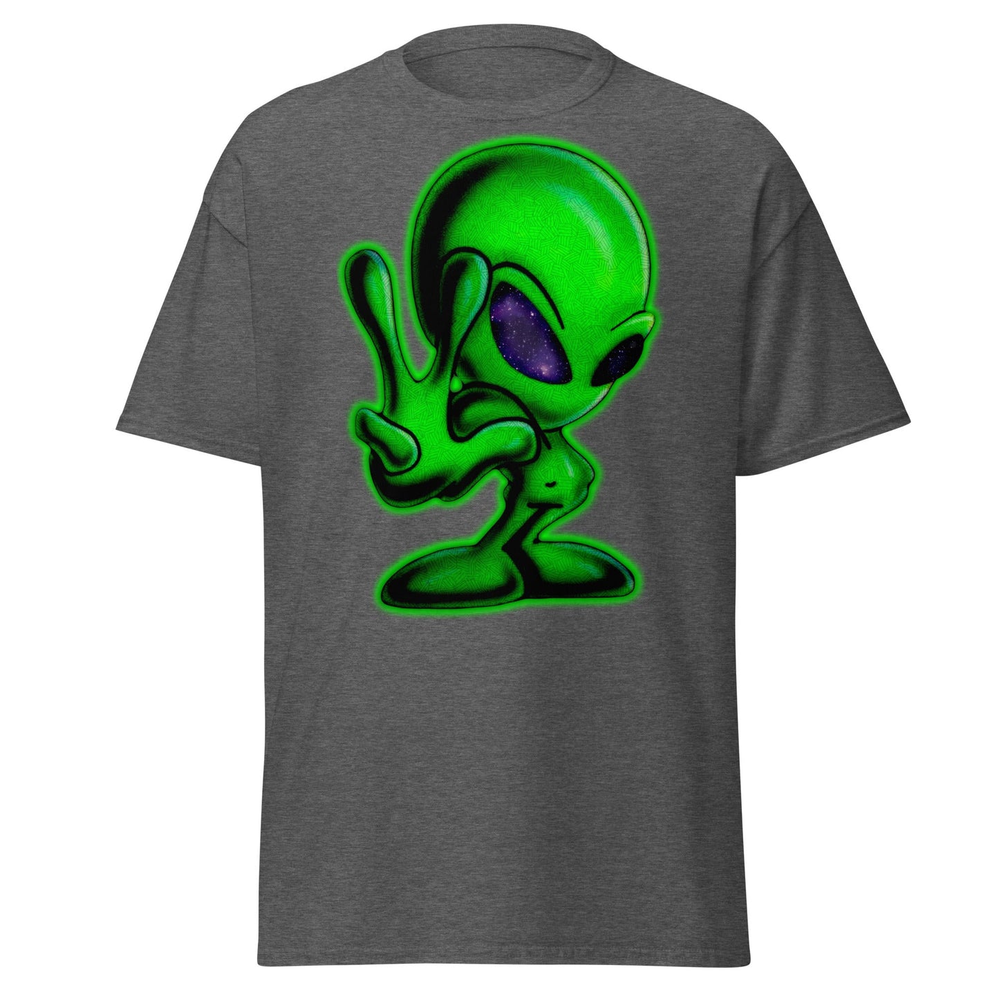 peace alien graphic t-shirt retro space design VectorDesignsArizona