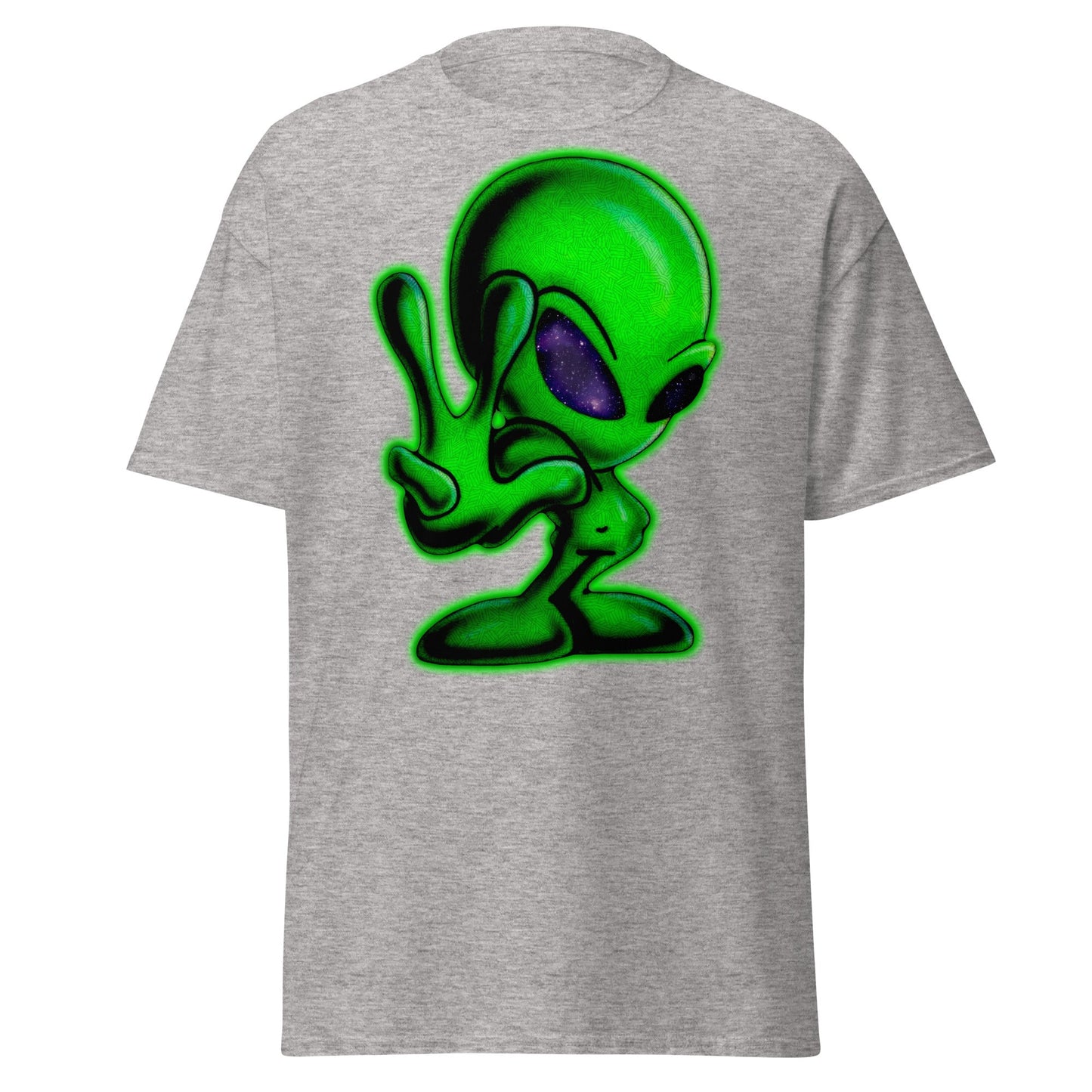 peace alien graphic t-shirt retro space design VectorDesignsArizona