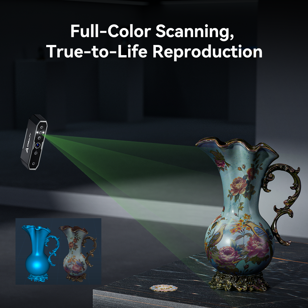 Creality CR-Scan Otter application examples – reverse engineering digital archiving product design and 3D printing