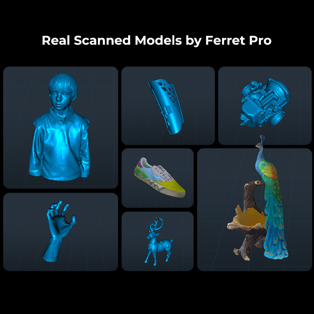 Creality Ferret Pro scanning prop or cosplay piece for 3D printing showing maker and creative studio use case