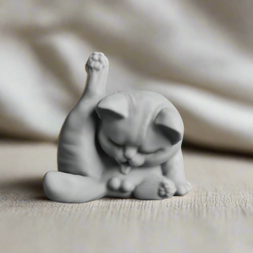 Grooming Cat Figurine — Figurine, VectorDesignsArizona