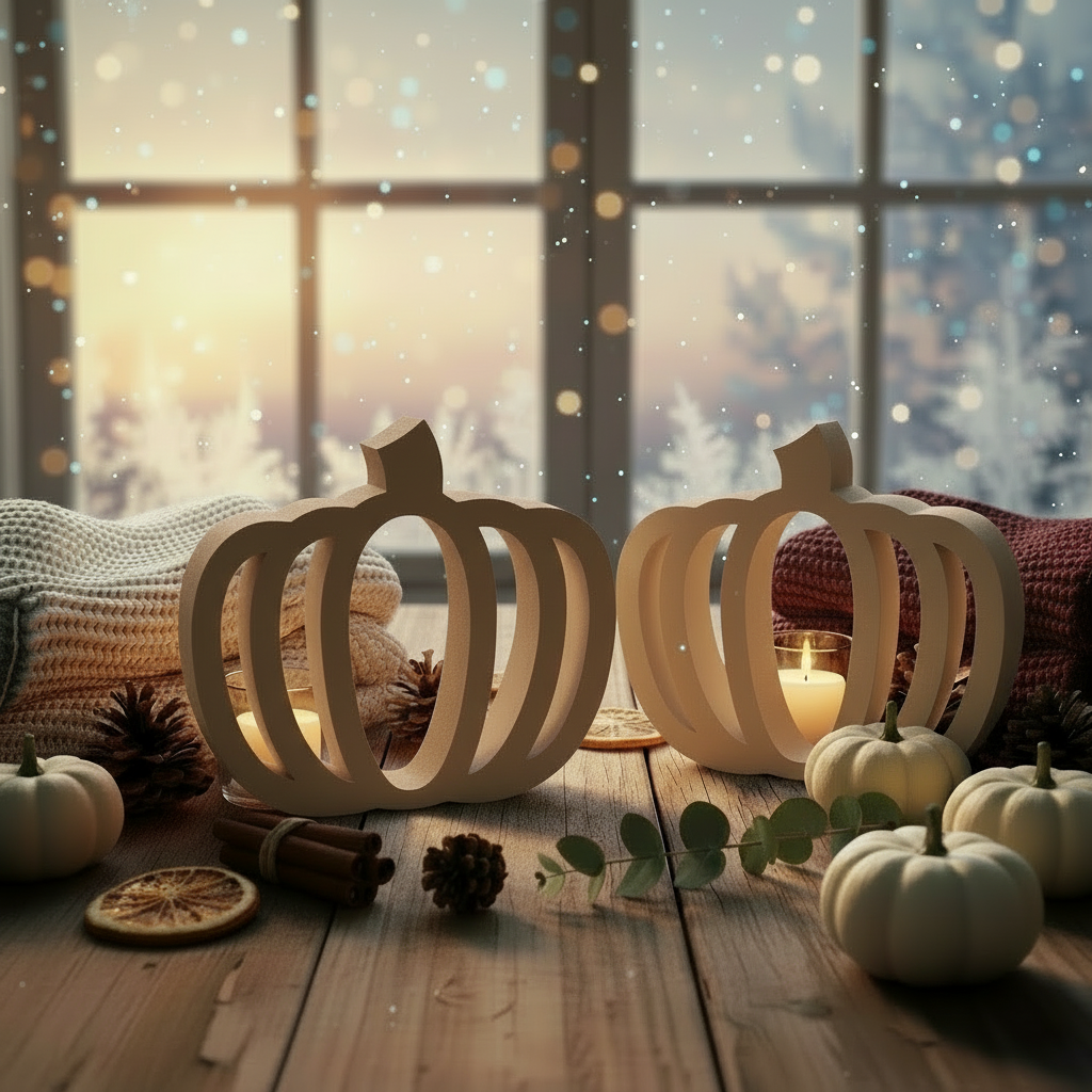 Bonita decoración minimalista de otoño con forma de calabaza | Decoración otoñal para el hogar, decoración de temporada, arte sencillo con forma de calabaza