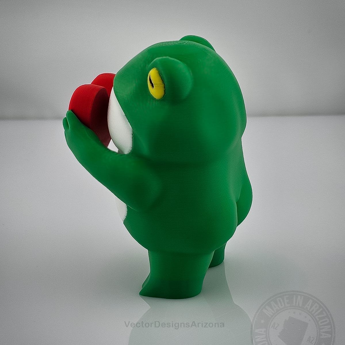 Love Frog figurine alternate product view for frog lover gifts and Valentine's Day decor.