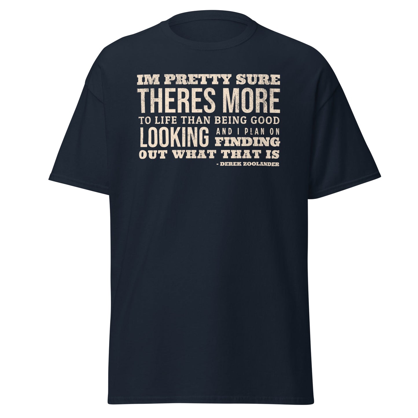 Zoolander quote t-shirt in black with bold white lettering, unisex cotton shirt by VectorDesignsArizona