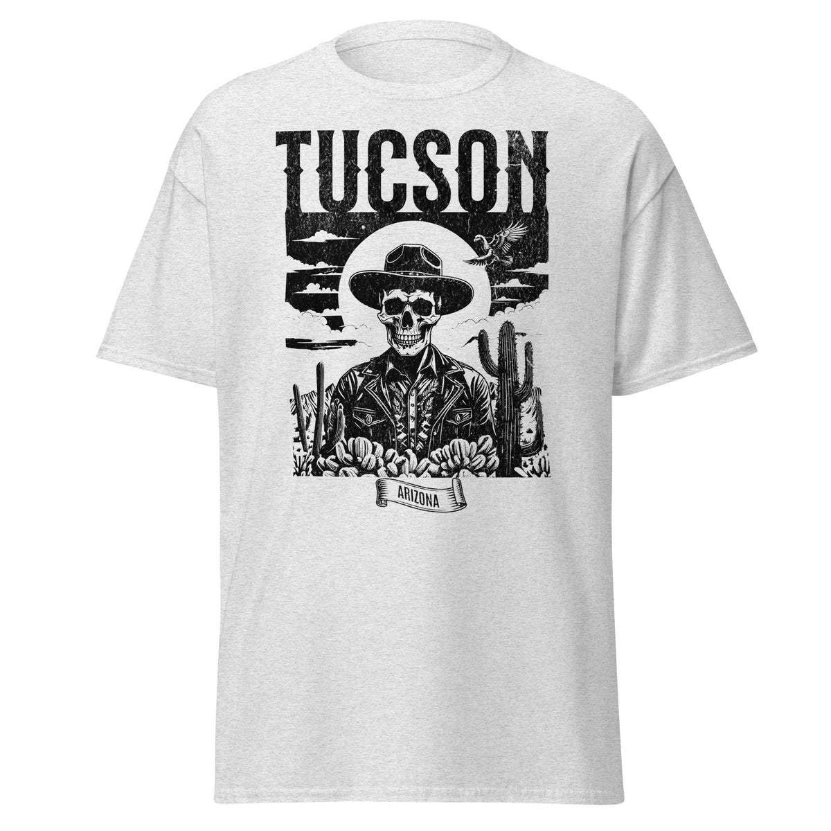 Classic Tucson Arizona graphic T-shirt on ash cotton by VectorDesignsArizona