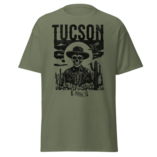 Old Pueblo souvenir T-shirt in military green unisex cotton by VectorDesignsArizona