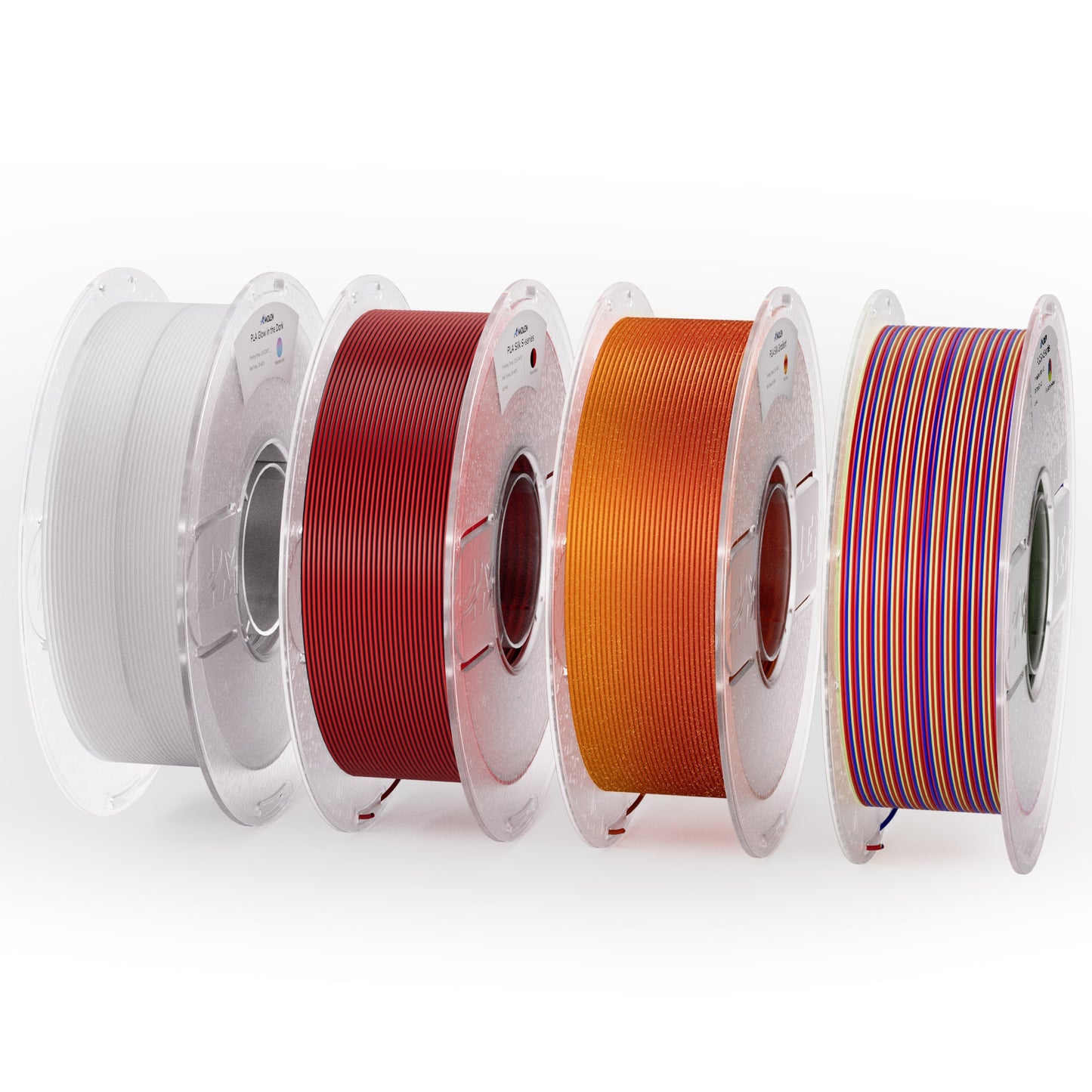AMOLEN 8th Anniversary PLA Color Bundle — hero product shot showing curated four-spool filament set