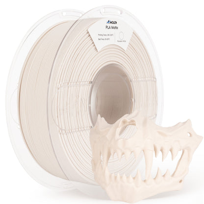AMOLEN Matte PLA Basic — Sand Beige, Navy Blue, Terracotta, Porcelain White colorway display