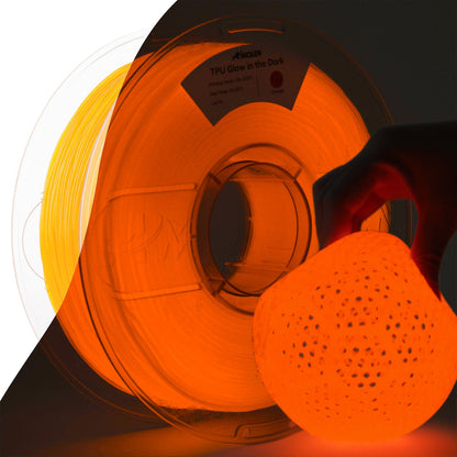 AMOLEN Glow TPU filament 1.75mm colorway lineup showing all available spool options