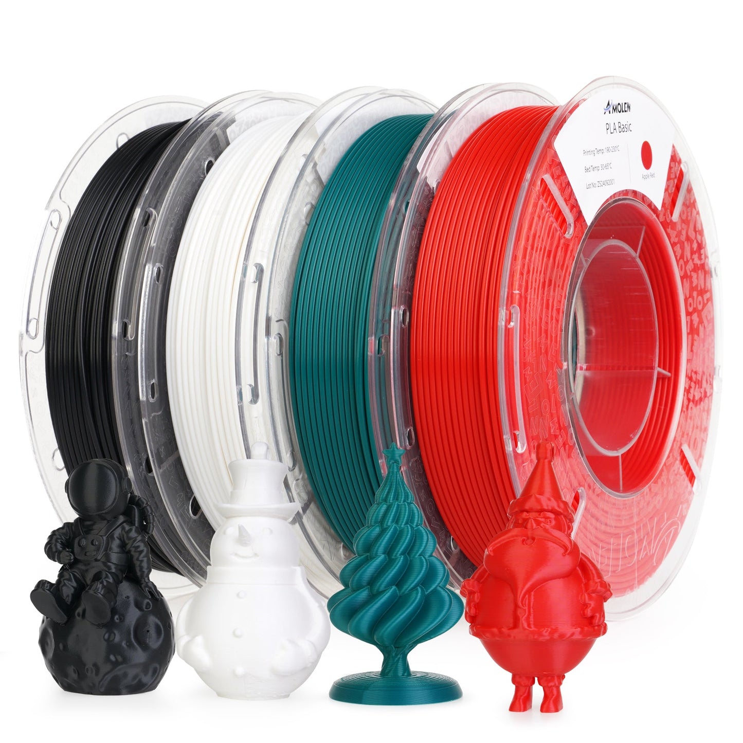 AMOLEN PLA Basic 250g spool — reusable vacuum-sealable bag with desiccant