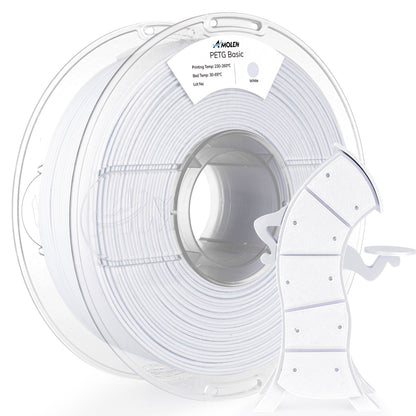 AMOLEN PETG Basic spool detail — 1.75mm PETG filament texture and surface sheen