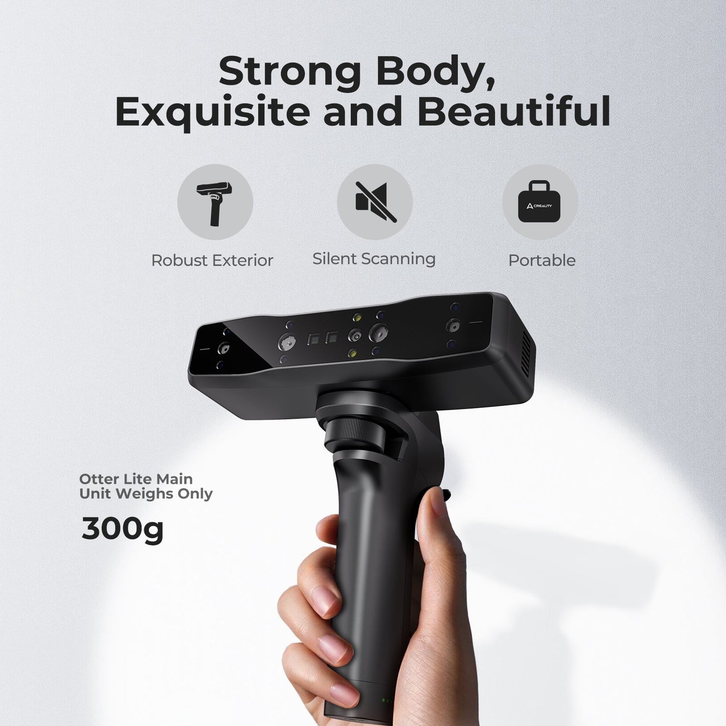 Creality CR-Scan Otter Lite compatible software platforms showing CAD CAM and 3D printing export options
