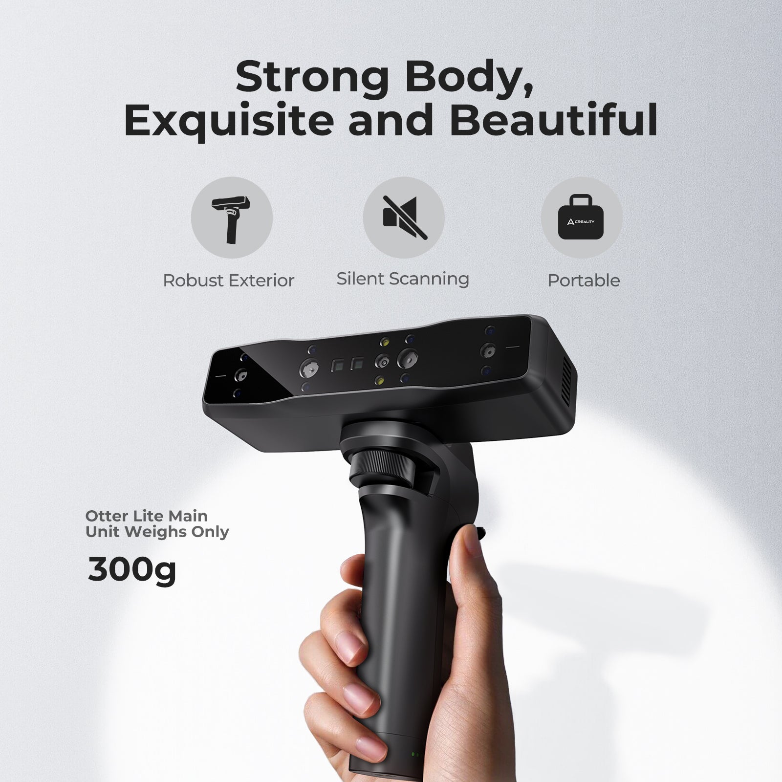 Creality CR-Scan Otter Lite compatible software platforms showing CAD CAM and 3D printing export options