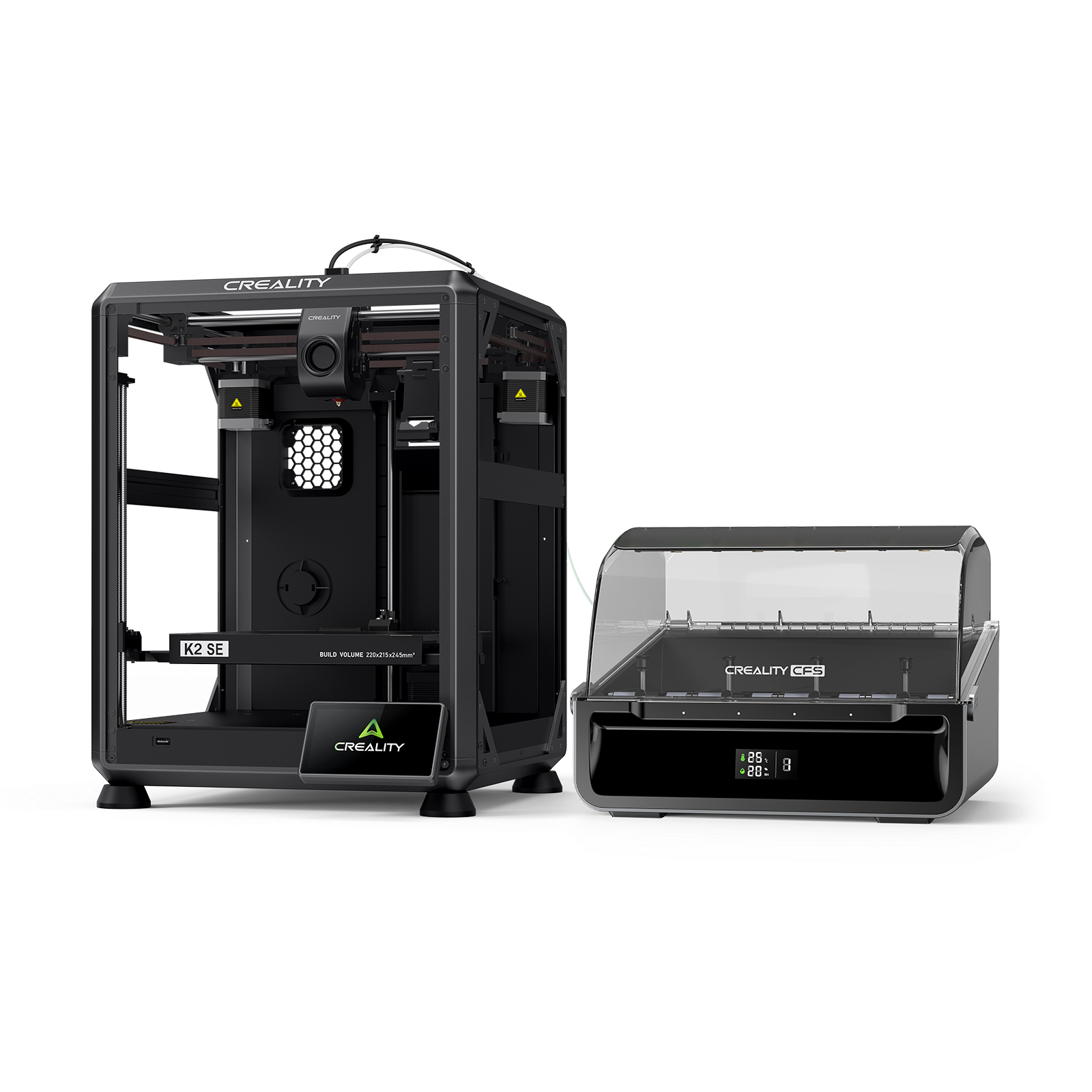Creality K2 SE Combo 3D printer with CFS – 500mm/s high-speed enclosed multicolor system up to 16 colors – VectorDesignsArizona authorized Creality reseller Tucson AZ