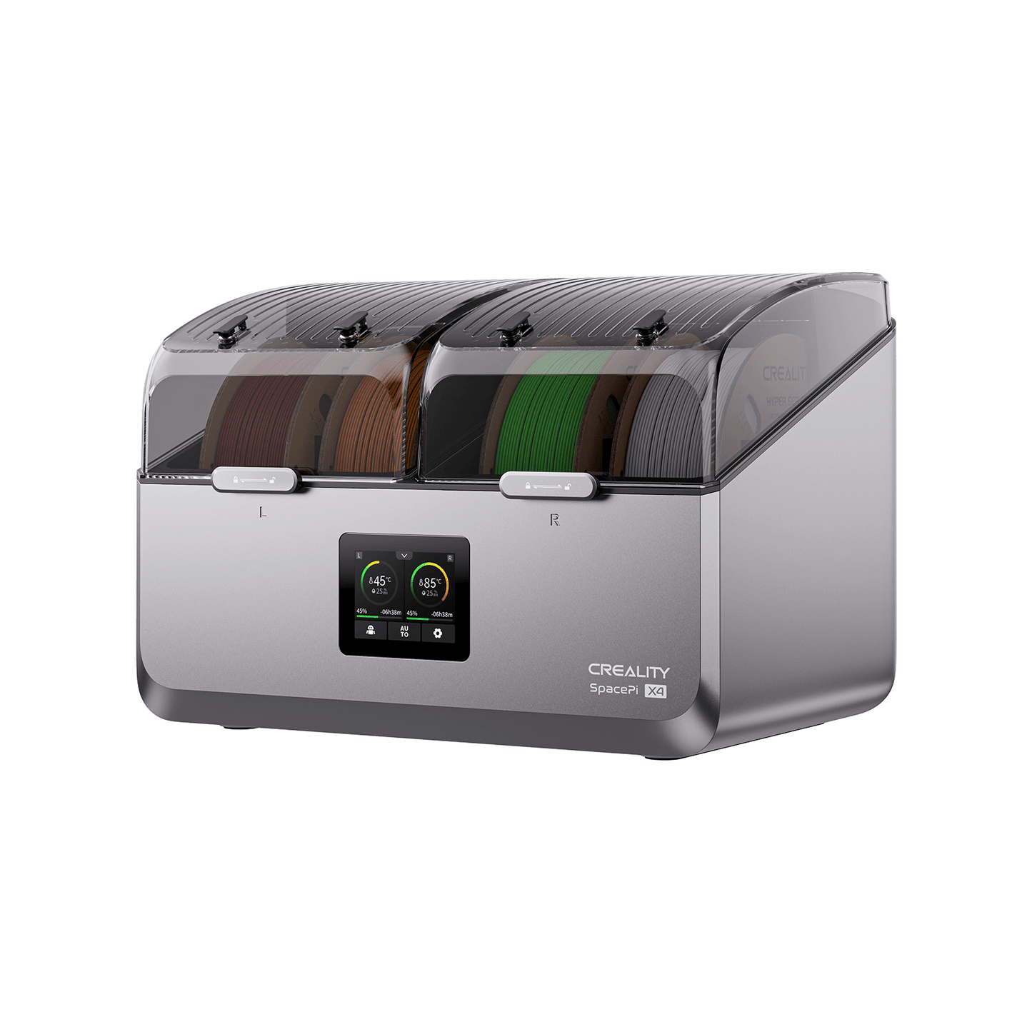 Creality SpacePi X4 filament dryer with 4-spool dual independent heating chambers up to 85 degrees – VectorDesignsArizona authorized Creality reseller Tucson AZ
