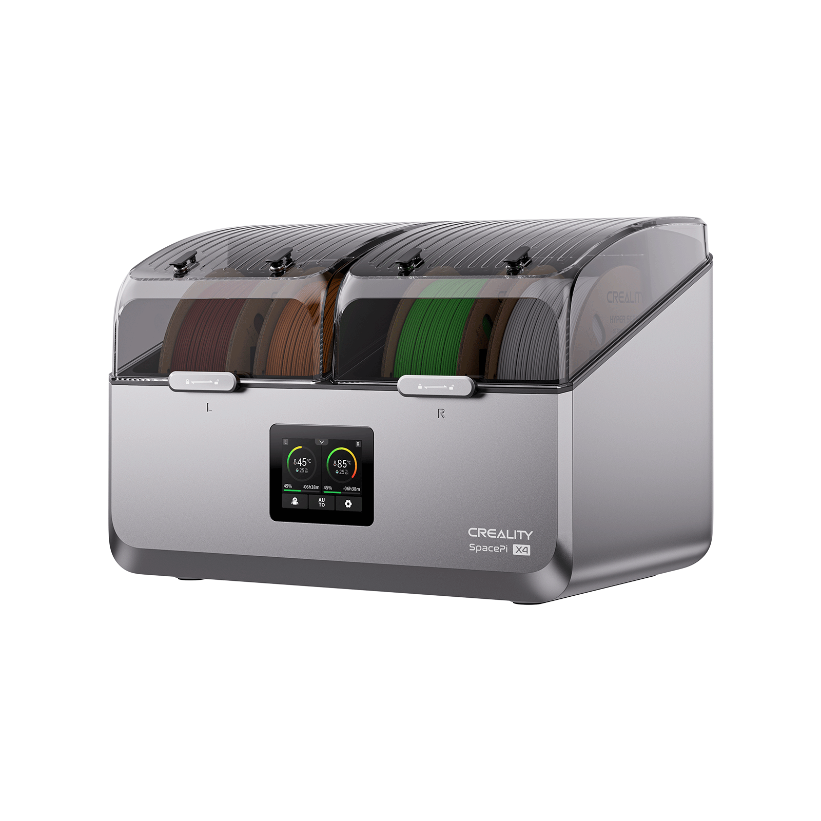 Creality SpacePi X4 filament dryer with 4-spool dual independent heating chambers up to 85 degrees – VectorDesignsArizona authorized Creality reseller Tucson AZ