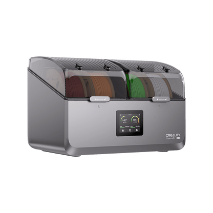 Creality SpacePi X4 desiccant regeneration cycle showing automatic reactivation for continuous moisture absorption