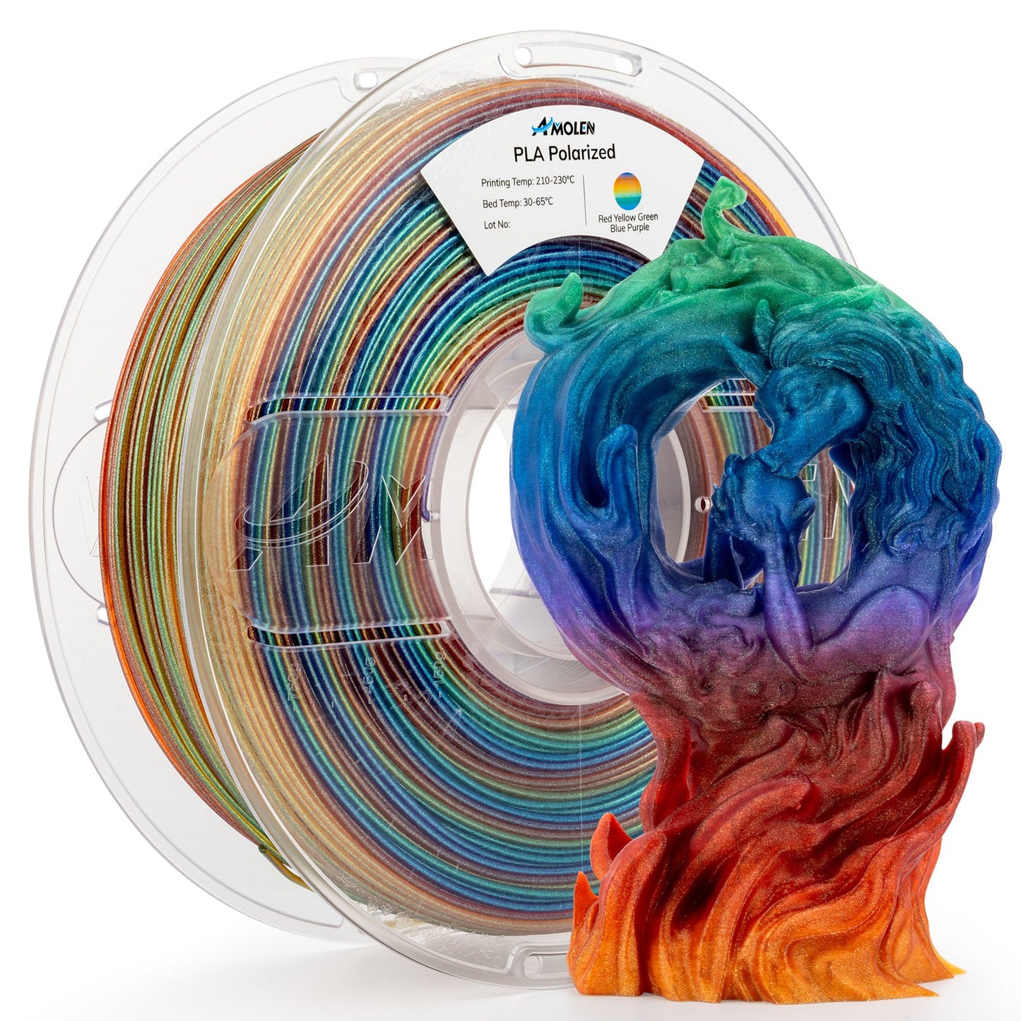 AMOLEN Galaxy Fuchsia PLA filament 1.75mm 1KG spool – vivid magenta sparkle