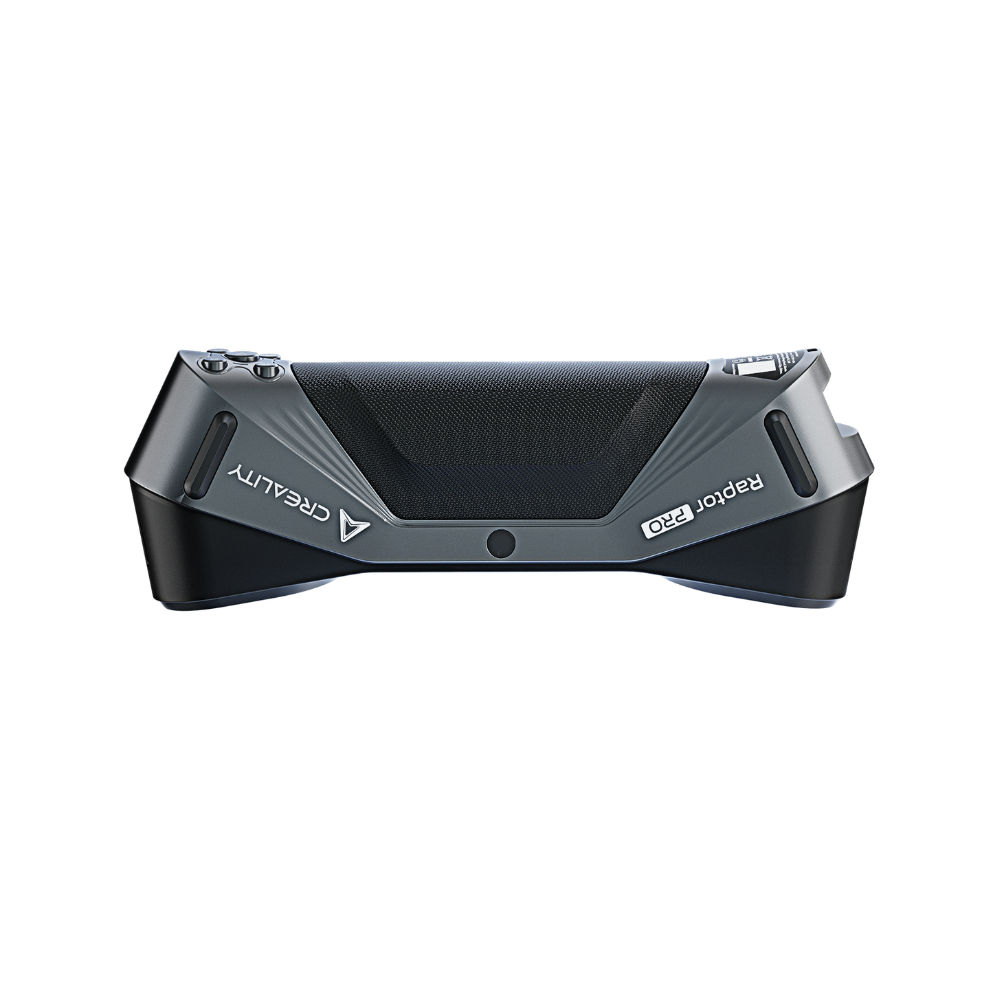 Creality Raptor Pro scanner head detail showing 22 cross laser lines and 7 parallel laser lines for comprehensive surface capture