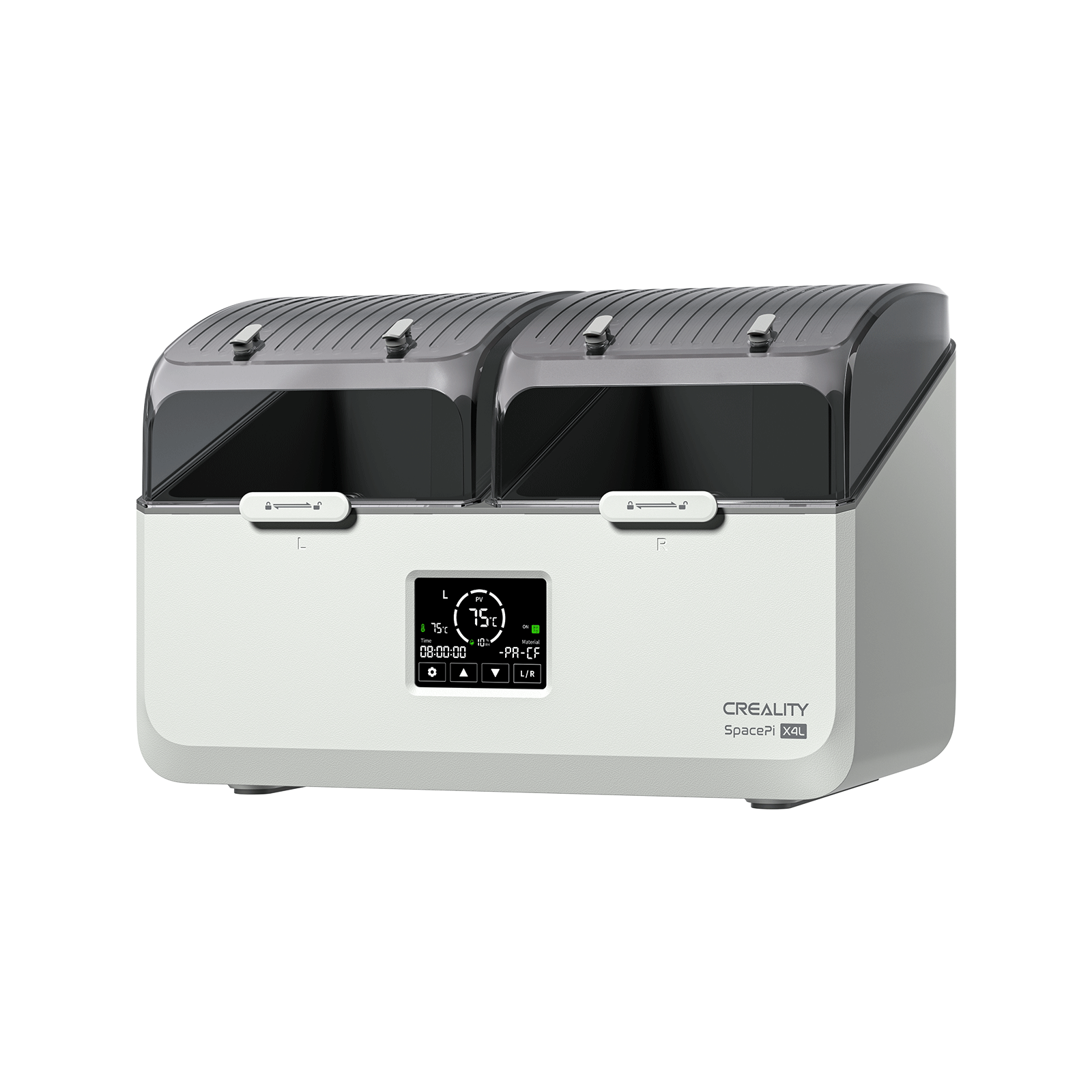 Creality SpacePi X4L filament dryer with 4-spool capacity and dual independent heating chambers – VectorDesignsArizona authorized Creality reseller Tucson AZ