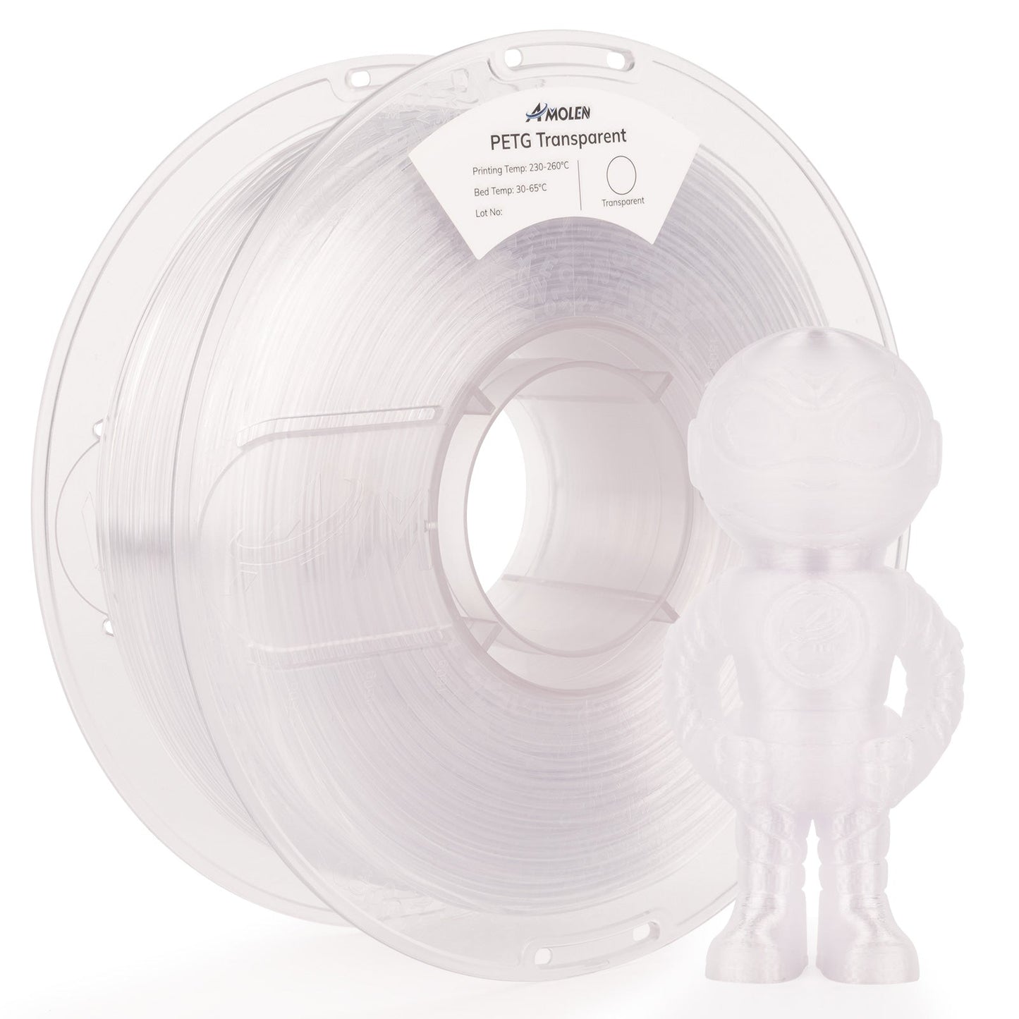 AMOLEN PETG Transparent — Sky Blue colorway spool