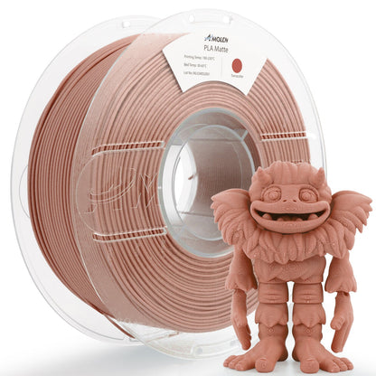 AMOLEN Matte PLA colorway lineup — Sand Beige, Navy Blue, Terracotta, and Porcelain White spools