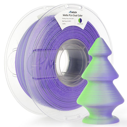 Amolen PLA Matte Dual filament 1KG – spool side view with matte frosted finish
