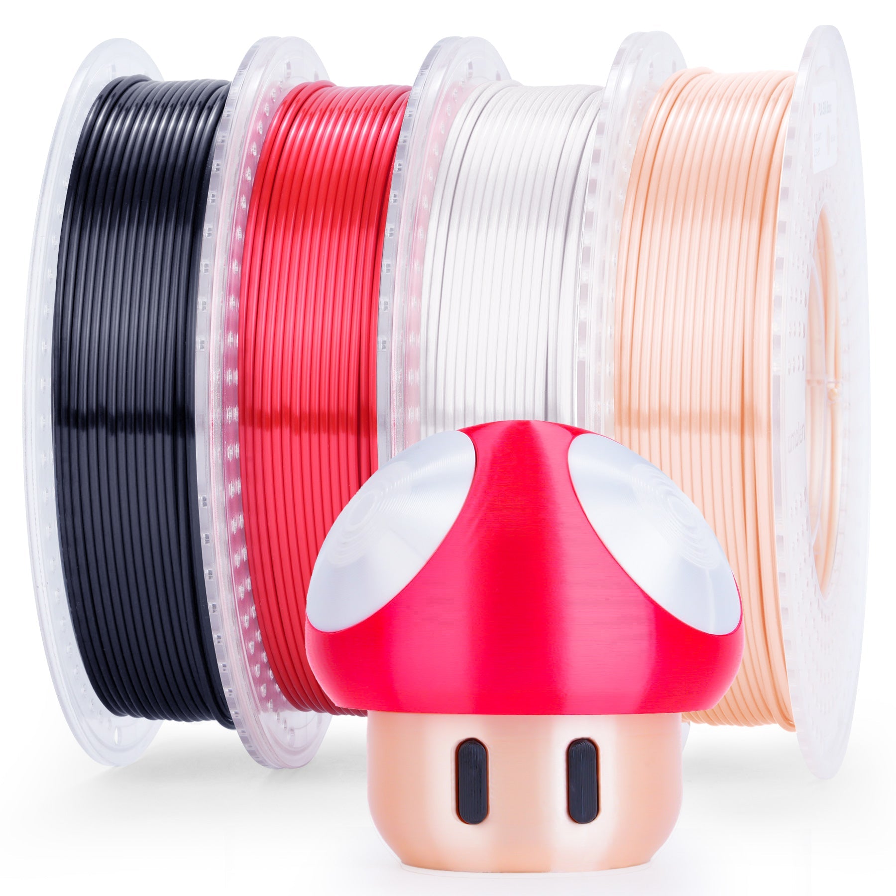 Silk PLA 200g spool — color variety pack, filament tangle-free spool detail