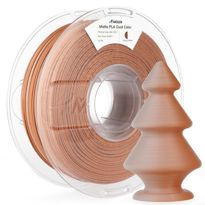 Amolen Matte Dual PLA – spool side view showing dual-color band