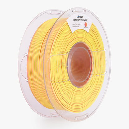 Amolen PLA Matte Dual filament – spool overview showing dual-color winding