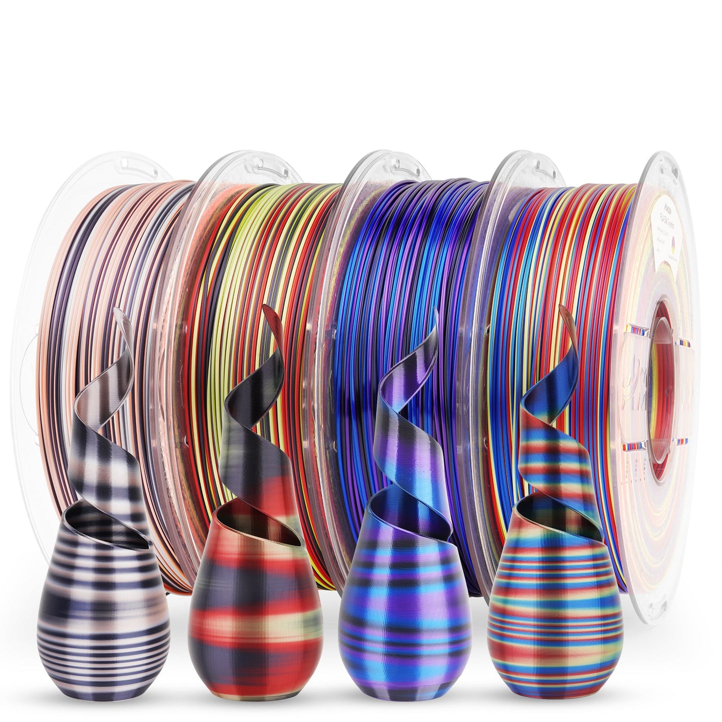 AMOLEN S-Series Silk PLA variety pack studio shot showing both Series A and B configurations