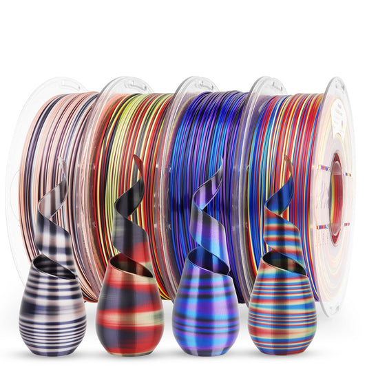 AMOLEN S-Series Silk PLA variety pack studio shot showing both Series A and B configurations