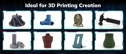 Amolen PLA-CF filament — stiffness and weight advantage over standard PLA