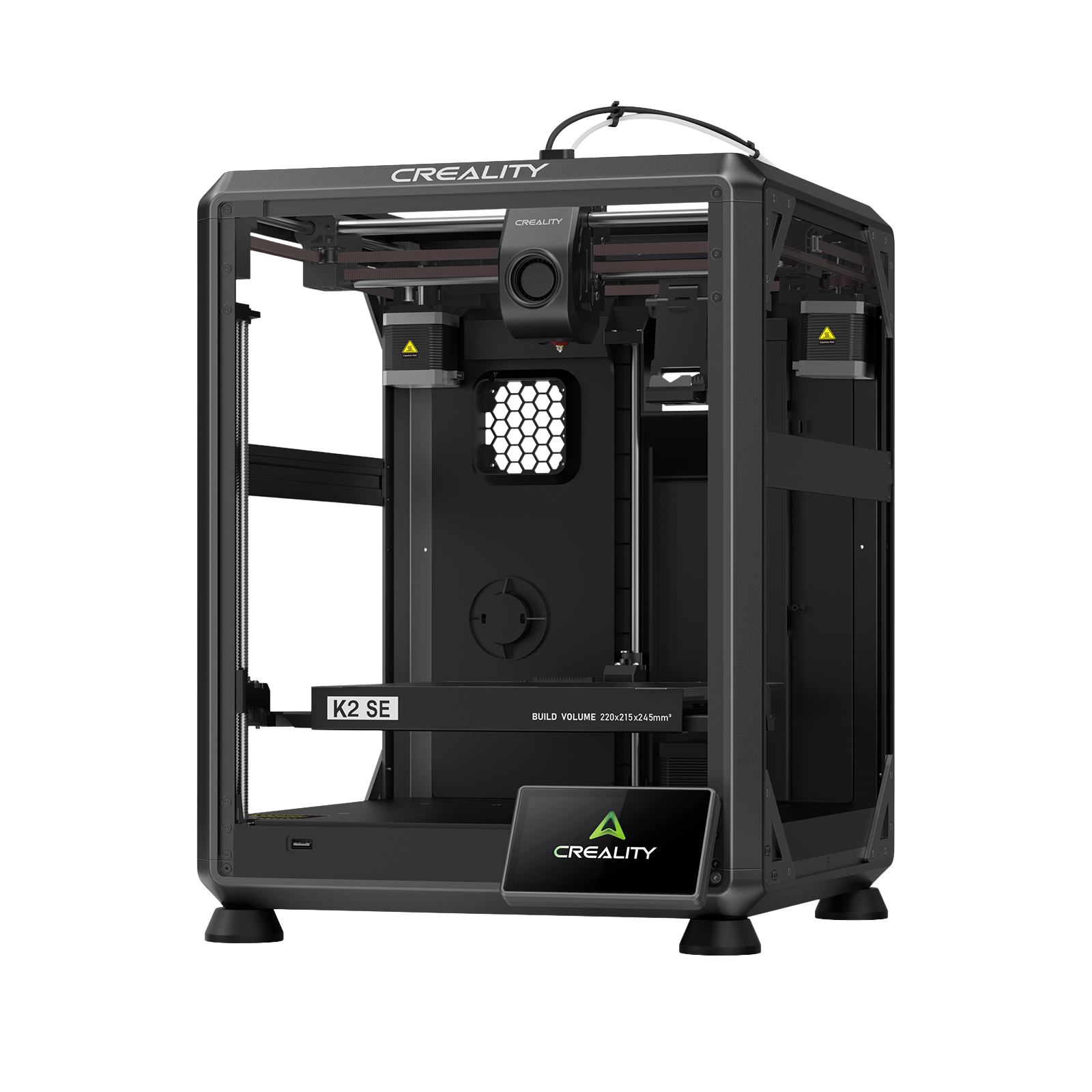 Creality K2 SE rigid all-metal aerospace-grade die-cast aluminum frame with reinforced gussets for shake-free printing