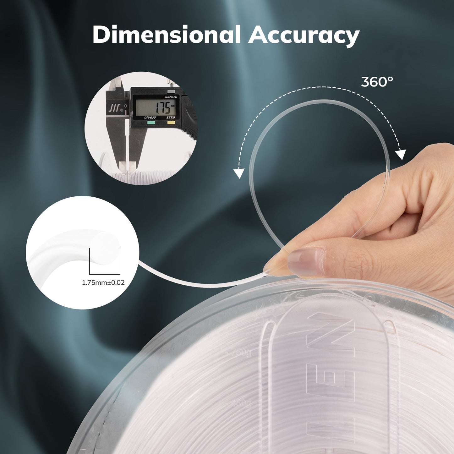 AMOLEN PETG Transparent — FDM compatible with most 3D printers