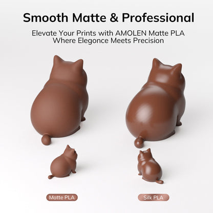 AMOLEN Matte PLA filament — smooth consistent extrusion, high-speed printing up to 600mm/s
