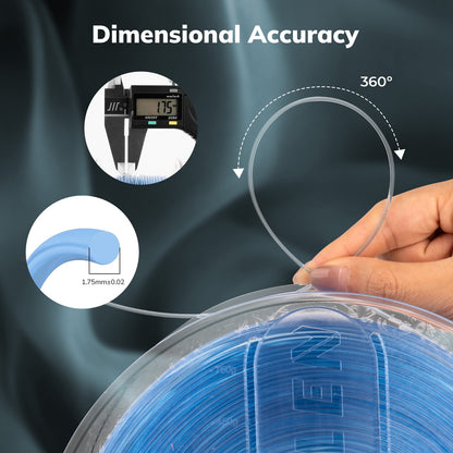 AMOLEN PETG Transparent — spool with reusable bag for moisture-safe storage