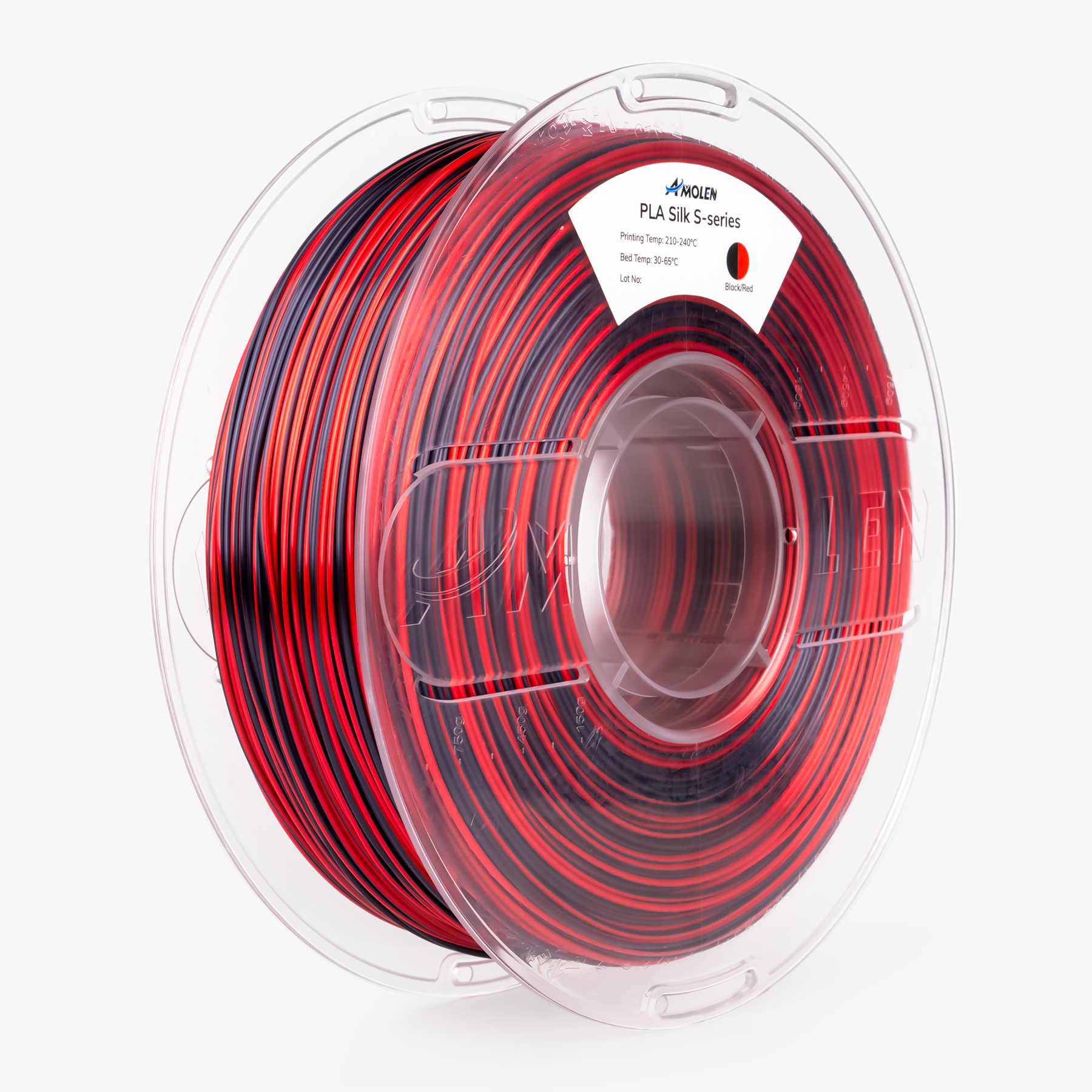 AMOLEN S-Series Silk PLA metallic sheen close-up showing silk surface quality and color depth on printed part