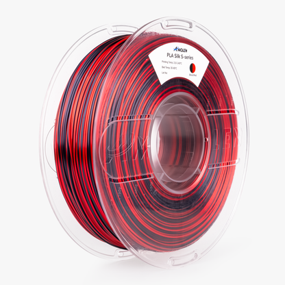 AMOLEN S-Series Silk PLA metallic sheen close-up showing silk surface quality and color depth on printed part
