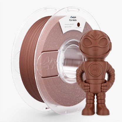 AMOLEN Matte PLA print sample — non-reflective frosted surface on 3D printed model
