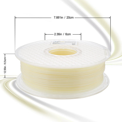 Glow PLA 200g spool print sample — glow filament layer surface detail