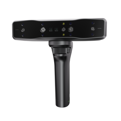 Creality CR-Scan Otter Lite scanning human face or organic form showing full-color surface texture capture